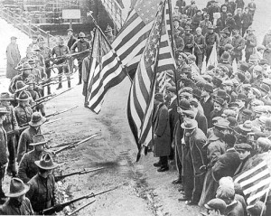 "1912 Lawrence Textile Strike 1". Licensed under Public Domain via Commons 